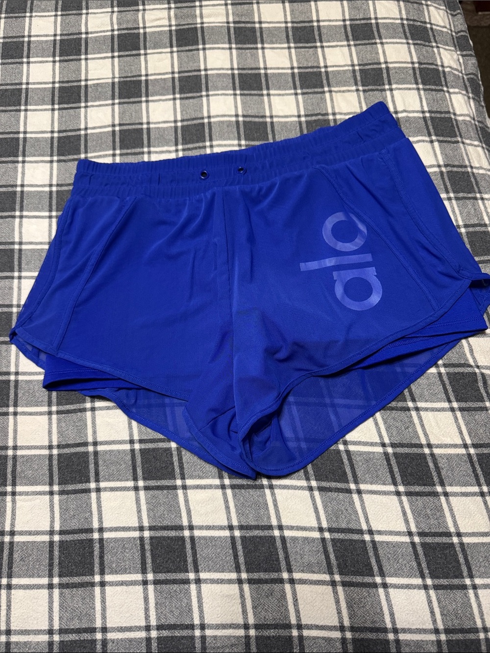ALO Yoga Cobalt Blue Athletic Running Shorts